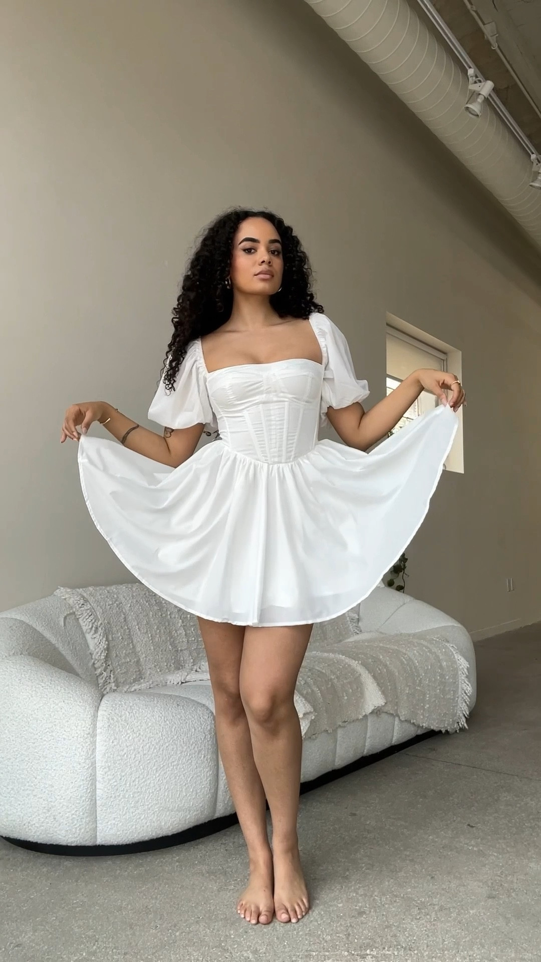 Engagement dress, white dress, summer dress