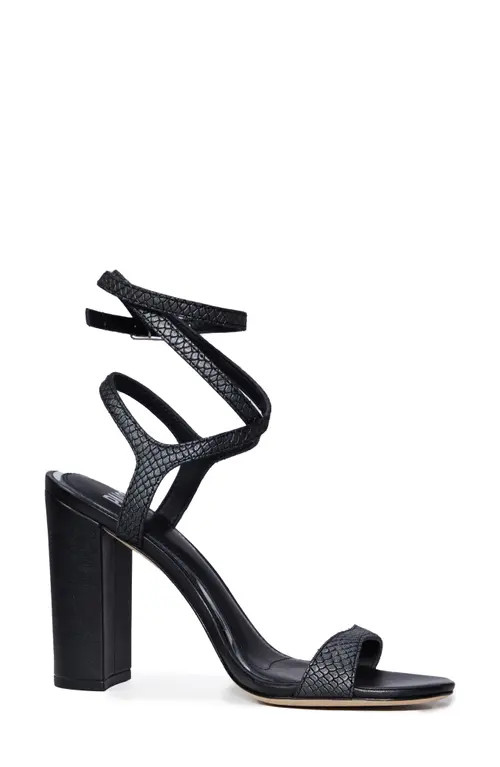 PAIGE Niko Ankle Tie Sandal in Black at Nordstrom, Size 9 | Nordstrom