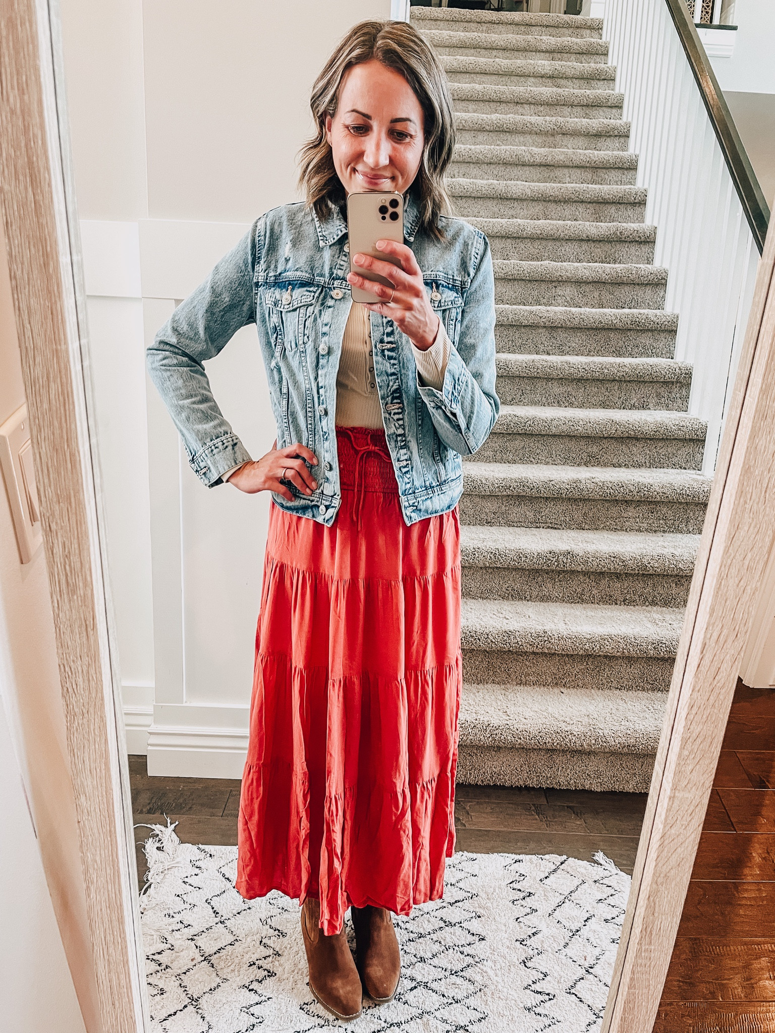 OOTD. Amazon skirt. Old navy denim jacket. Target shoes. Abercrombie Henley 

#LTKshoecrush #LTKstyletip #LTKunder50