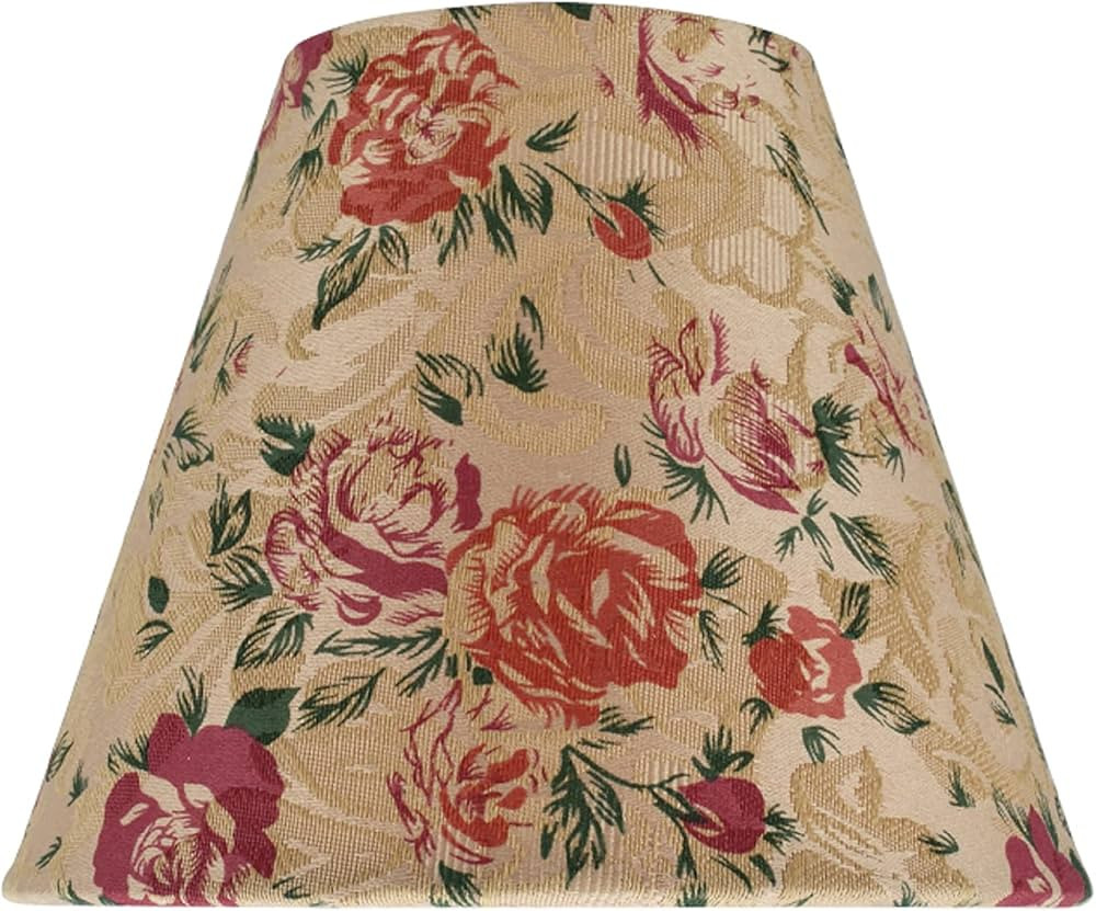 Aspen Creative 32003-2A, Empire Clip-On Chandelier Lamp Shade, Floral, 3" Top X 6" Bottom X 5" Sl... | Amazon (US)