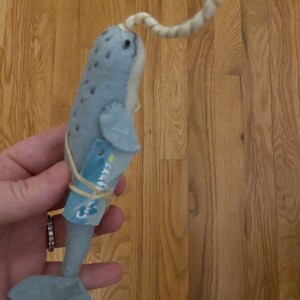 Gray-Blue Mystical Narwhal Ornament, Hand Felted Sea Animal Ornament, Handmade Ocean Charm | Etsy (US)