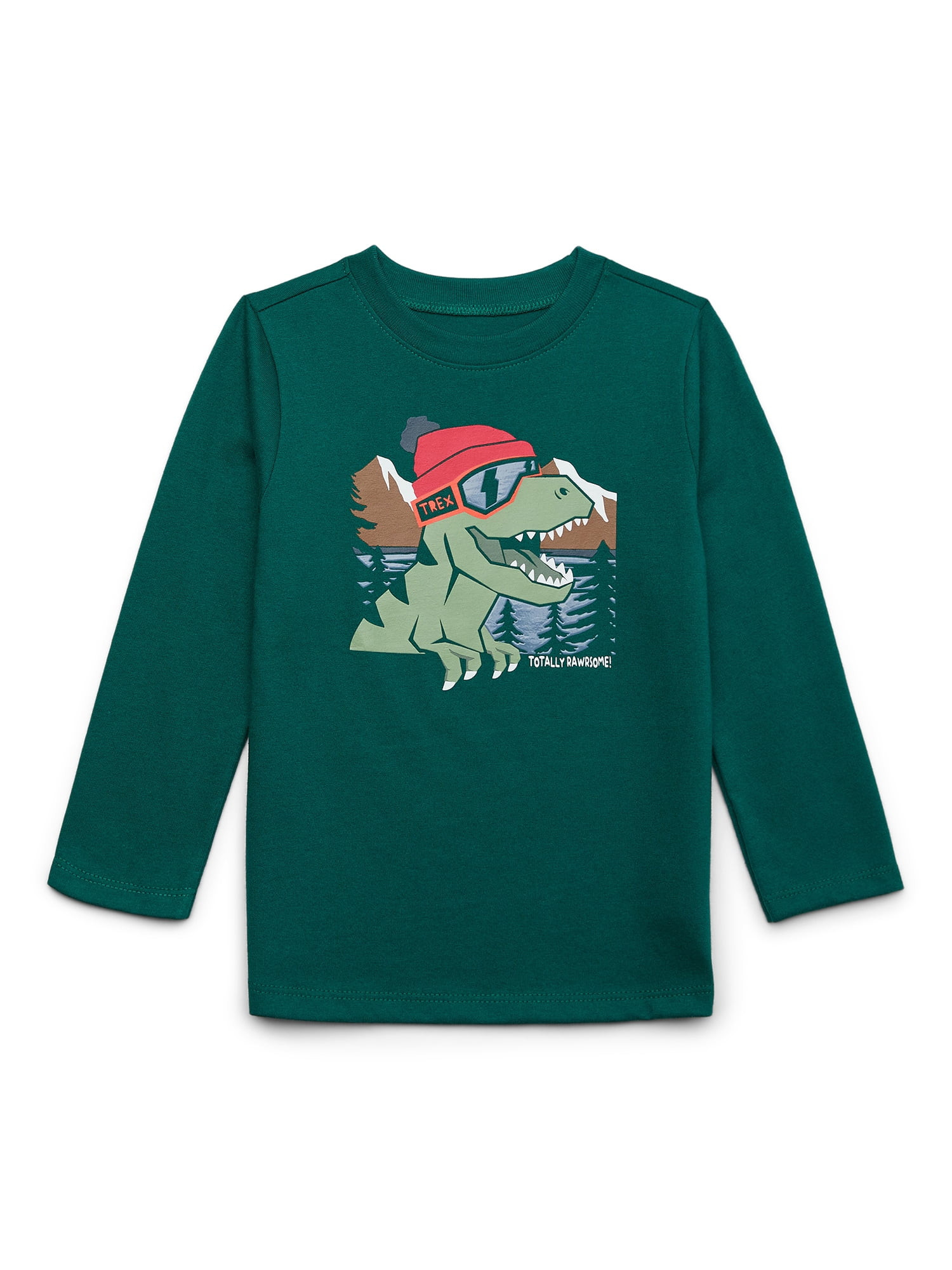 Garanimals Toddler Boy Holiday Graphic Tee with Long Sleeves, Sizes 18M-5T | Walmart (US)