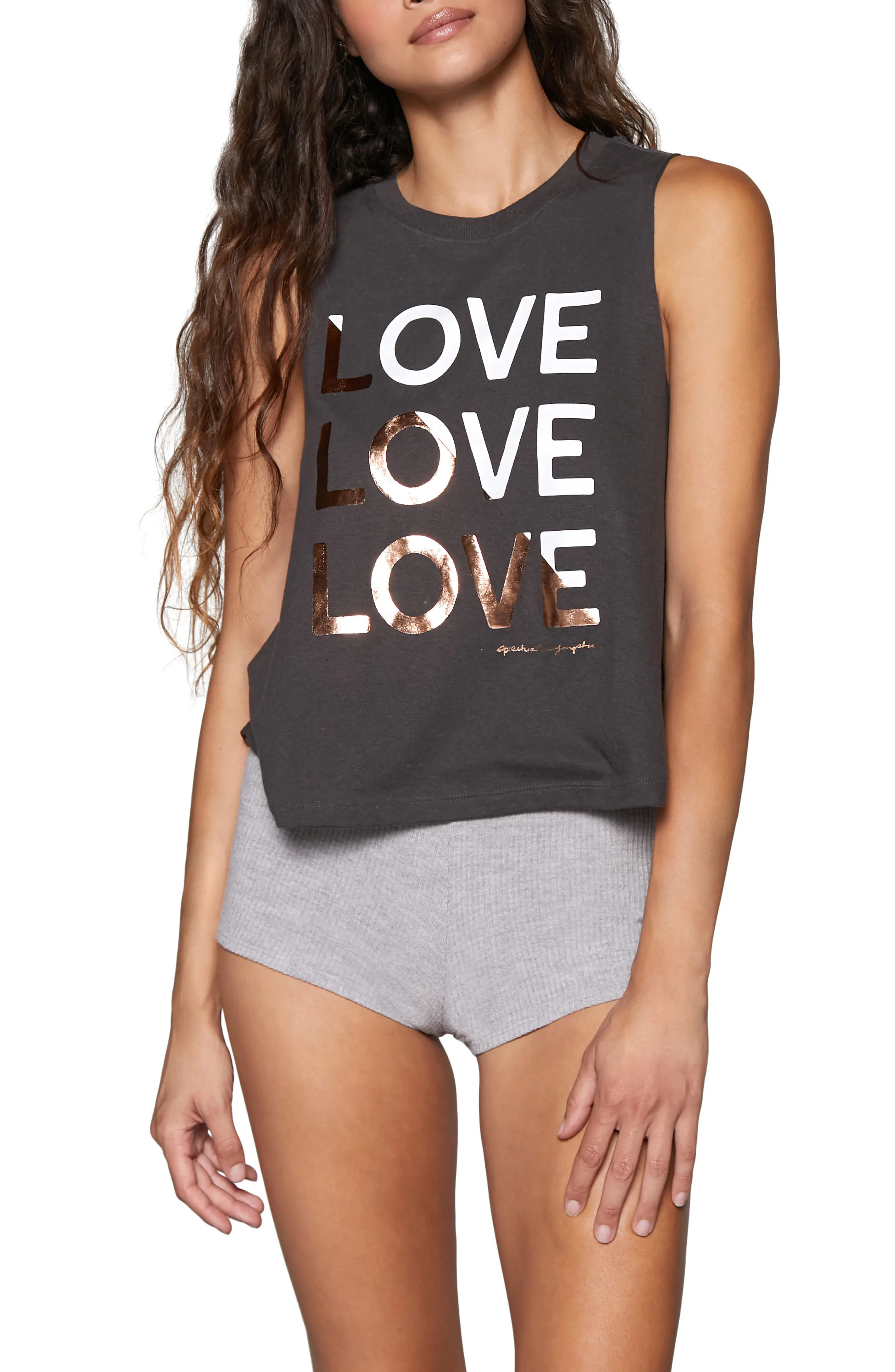 Women's Spiritual Gangster Nothing But Love Crop Graphic Tank | Nordstrom