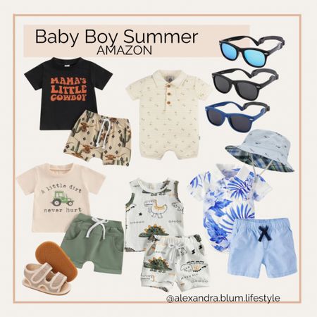 Baby boy summer outfits from Amazon! 

#LTKBump #LTKSeasonal #LTKBaby