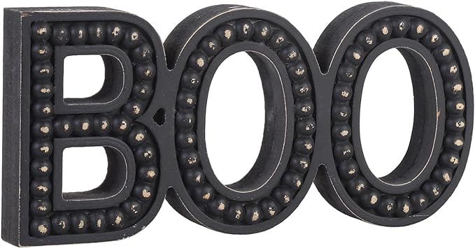 Halloween Boo Sign, Boo Letter Halloween Decorations For Home, Wooden Boo Sign For Table, Beaded ... | Amazon (US)