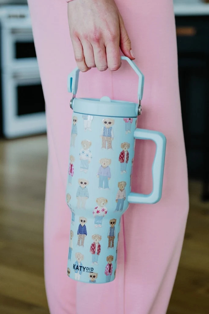 Fall Bears 38 Oz Tumbler with Lid Handle | Katydid.com