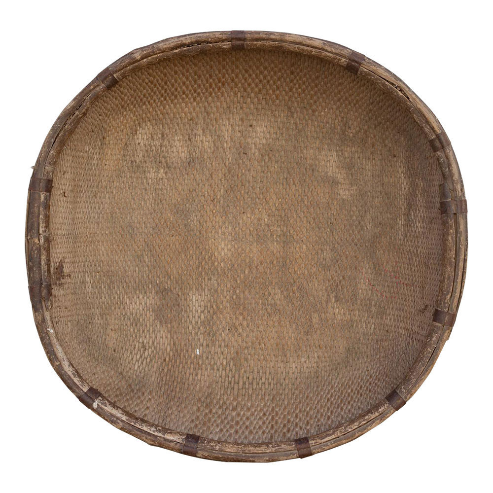 Large Asian Round Market Basket - de-cor - Brown | One Kings Lane