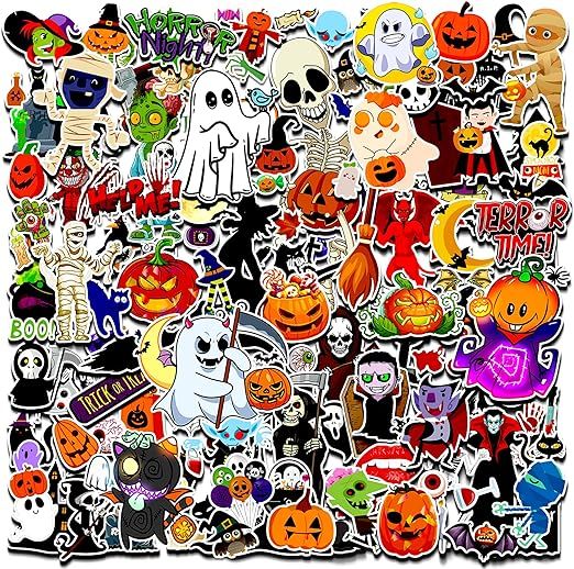 1000 Pcs Halloween Stickers for Kids,36 Sheets Halloween Holiday Stickers for Water Bottles Lapto... | Amazon (US)
