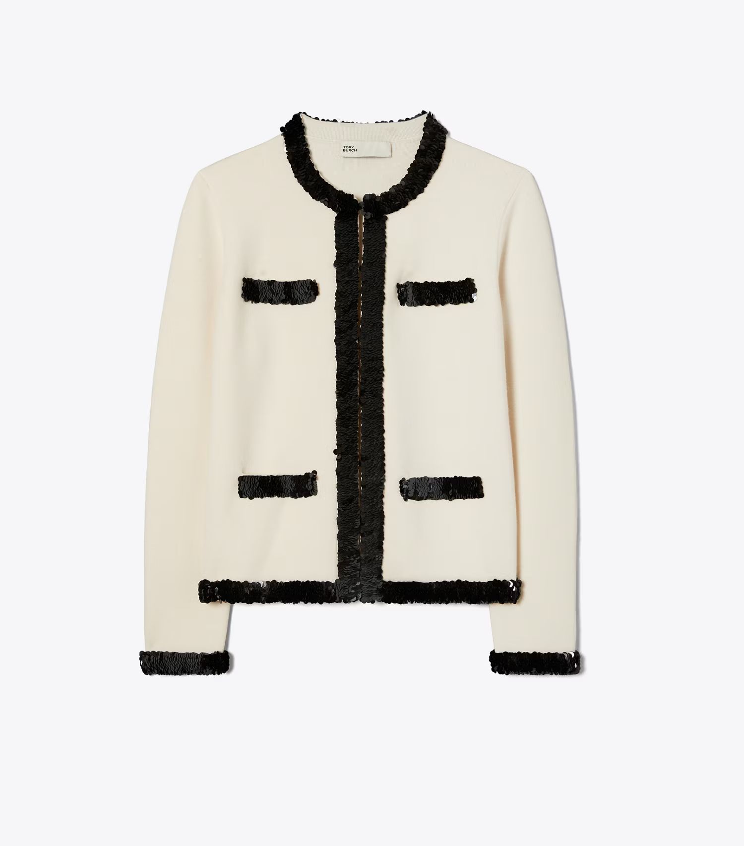 Kendra Wool and Sequin Jacket: Women's Designer Sweaters | Tory Burch | Tory Burch (US)