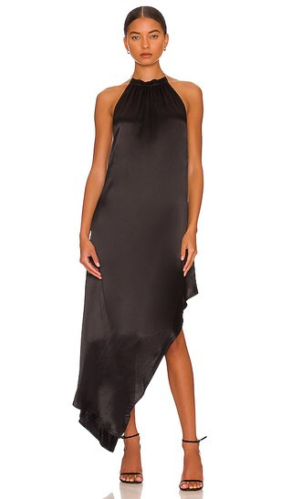 Alessa Midi Dress in Black | Revolve Clothing (Global)