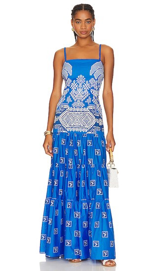 Amancay Maxi Dress in Andean Cobalt & Ecru | Revolve Clothing (Global)