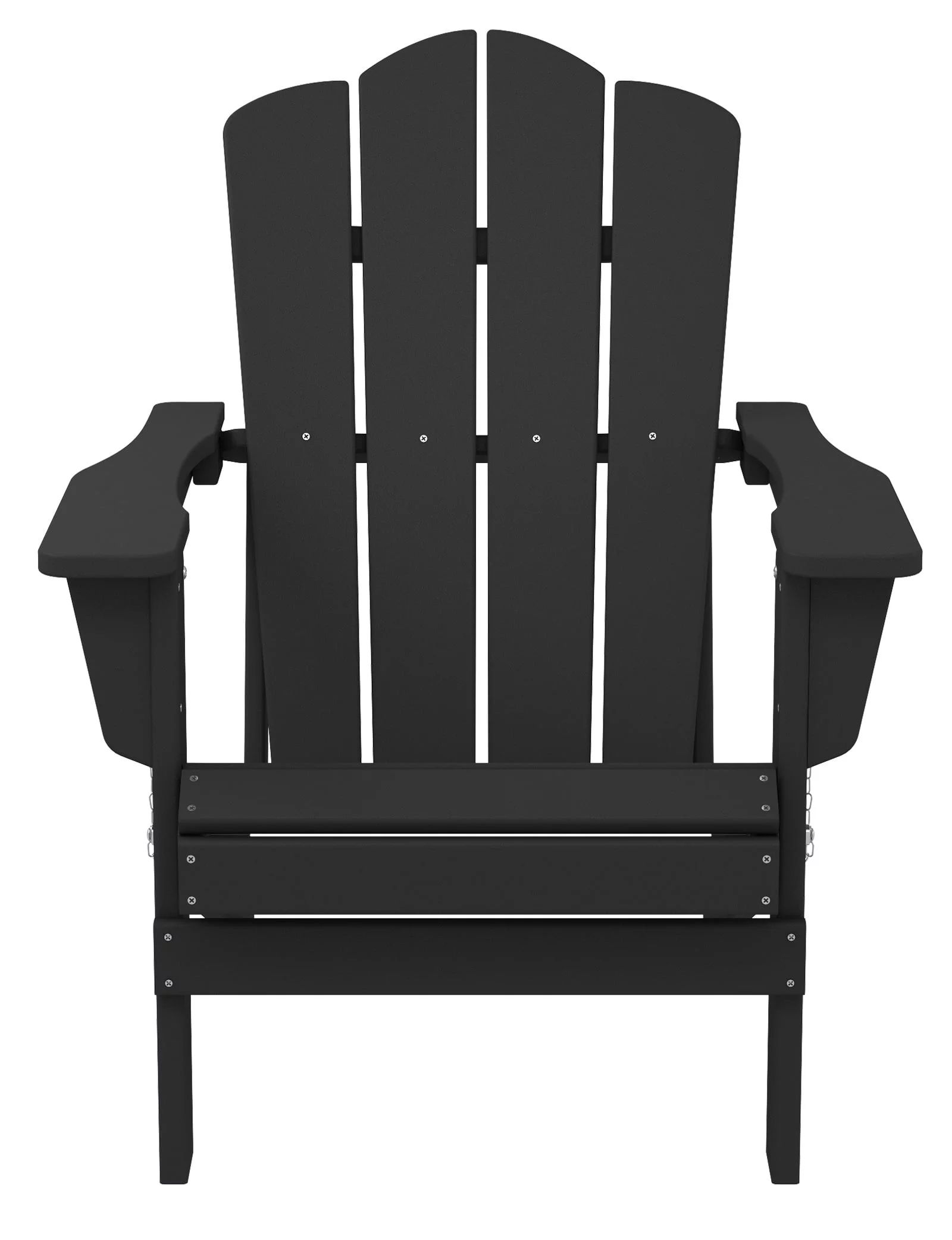 Outdoor Patio Folding HDPE Resin Adirondack Chair, Black | Walmart (US)