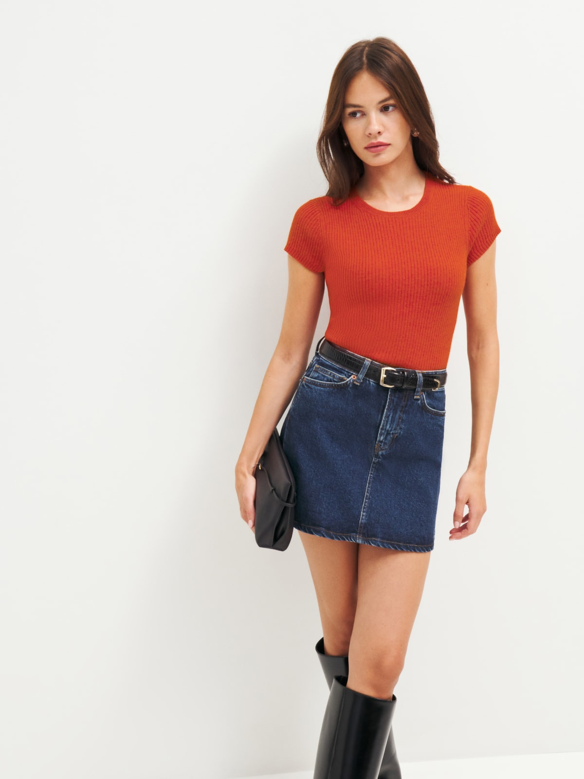 Teo Cashmere Short Sleeve Sweater | Reformation (Global)