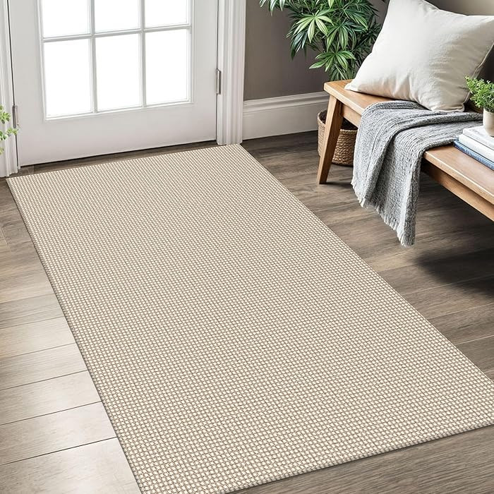 KOZYFLY Rugs for Entryway 3x5 ft Washable Area Rug Non Slip Rubber Backed Entry Rug Woven Indoor ... | Amazon (US)