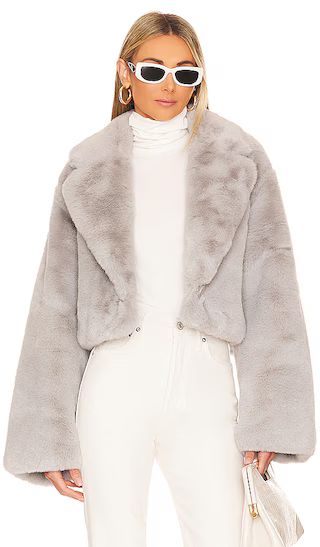 Faux Fox Jacket in Light Grey | Revolve Clothing (Global)