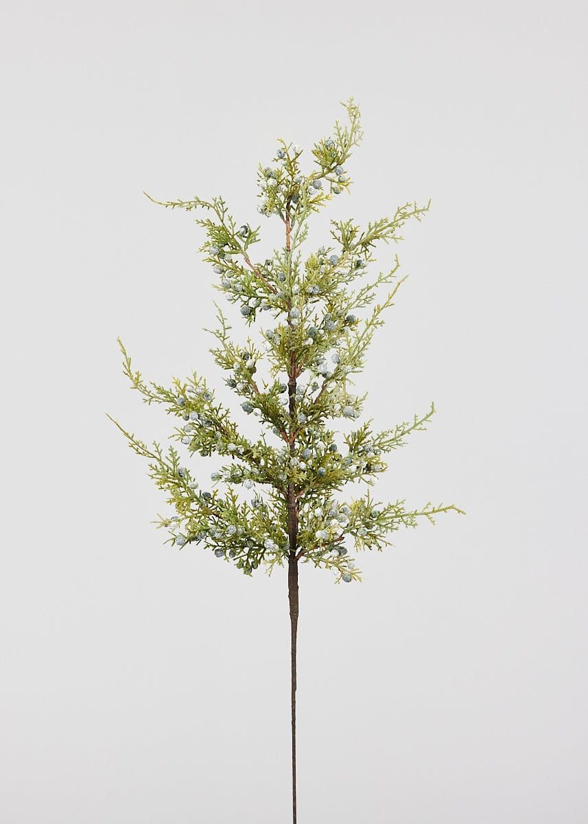 Artificial Juniper and Berry Winter Branch - 30" | Afloral