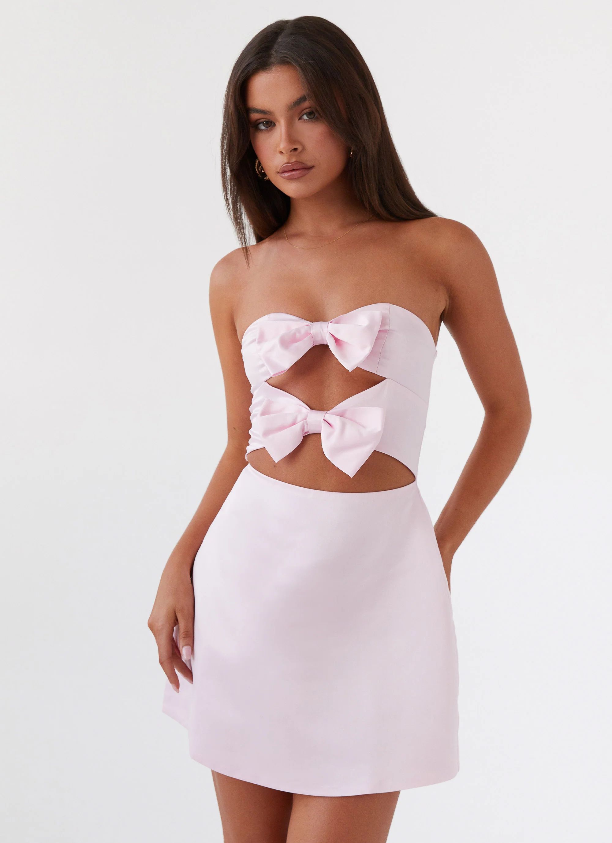 Girl Crush Bow Mini Dress - Pink | Peppermayo (Global)