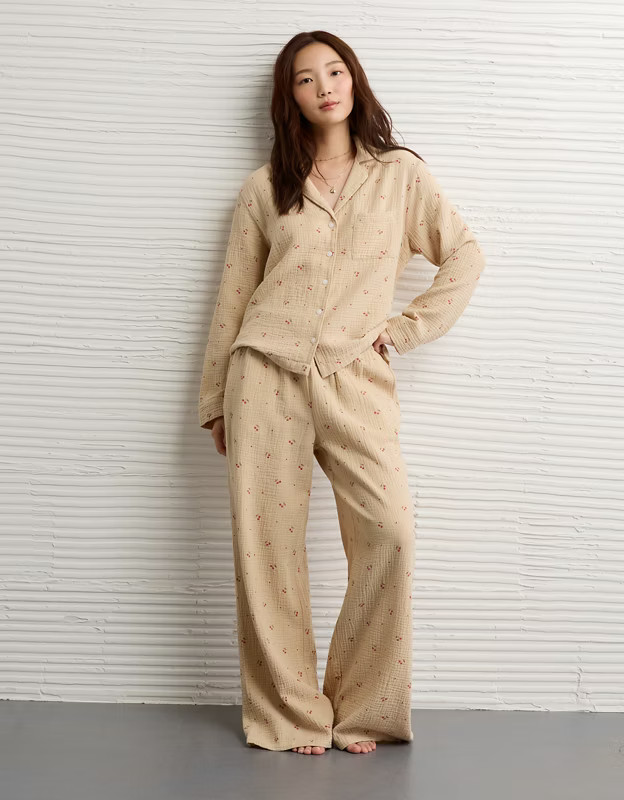 AE Cotton Gauze PJ Set | American Eagle Outfitters (US & CA)