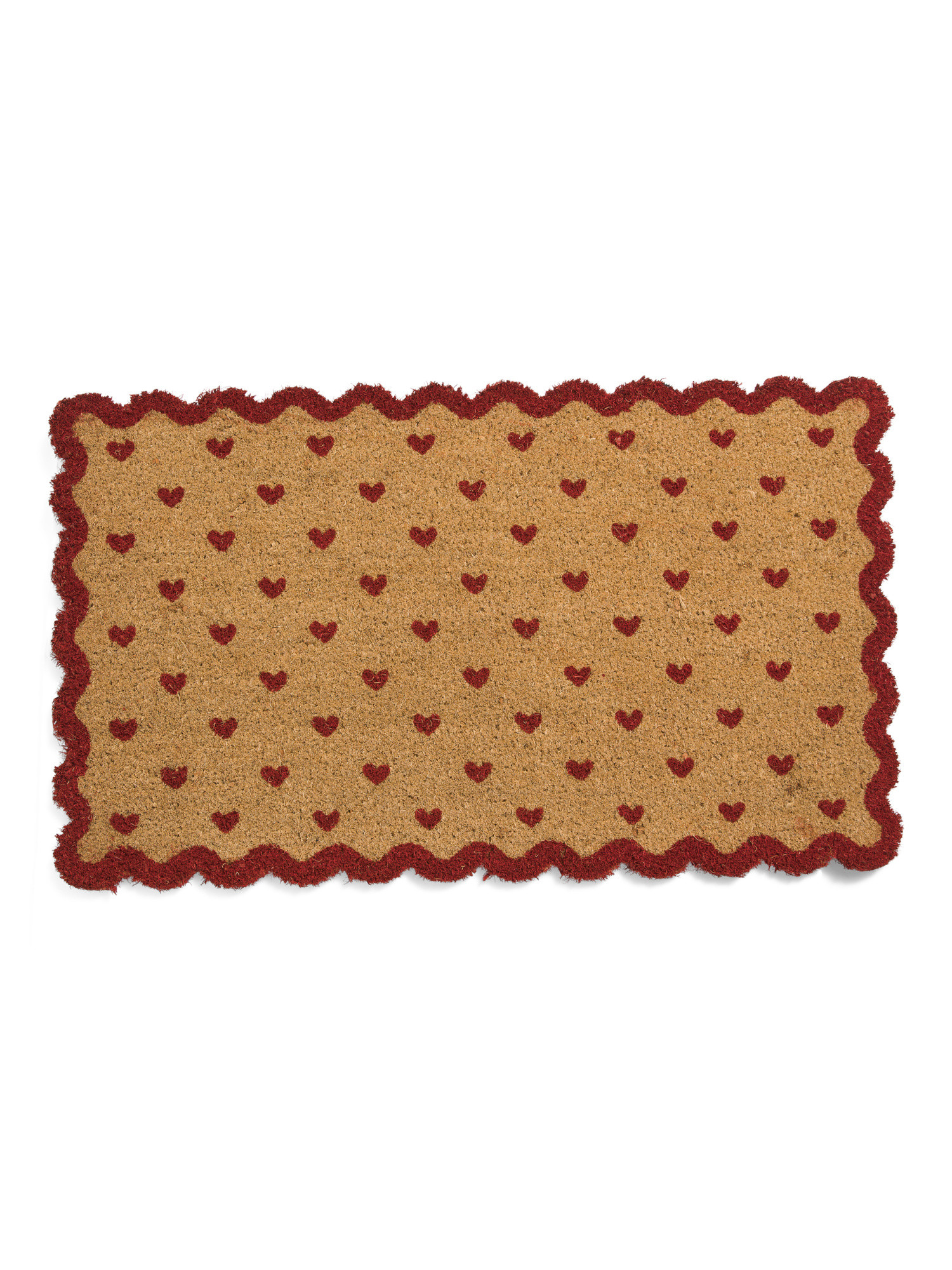 20x34 Coir Tiny Hearts Scallop Edge Doormat | Rugs | Marshalls | Marshalls