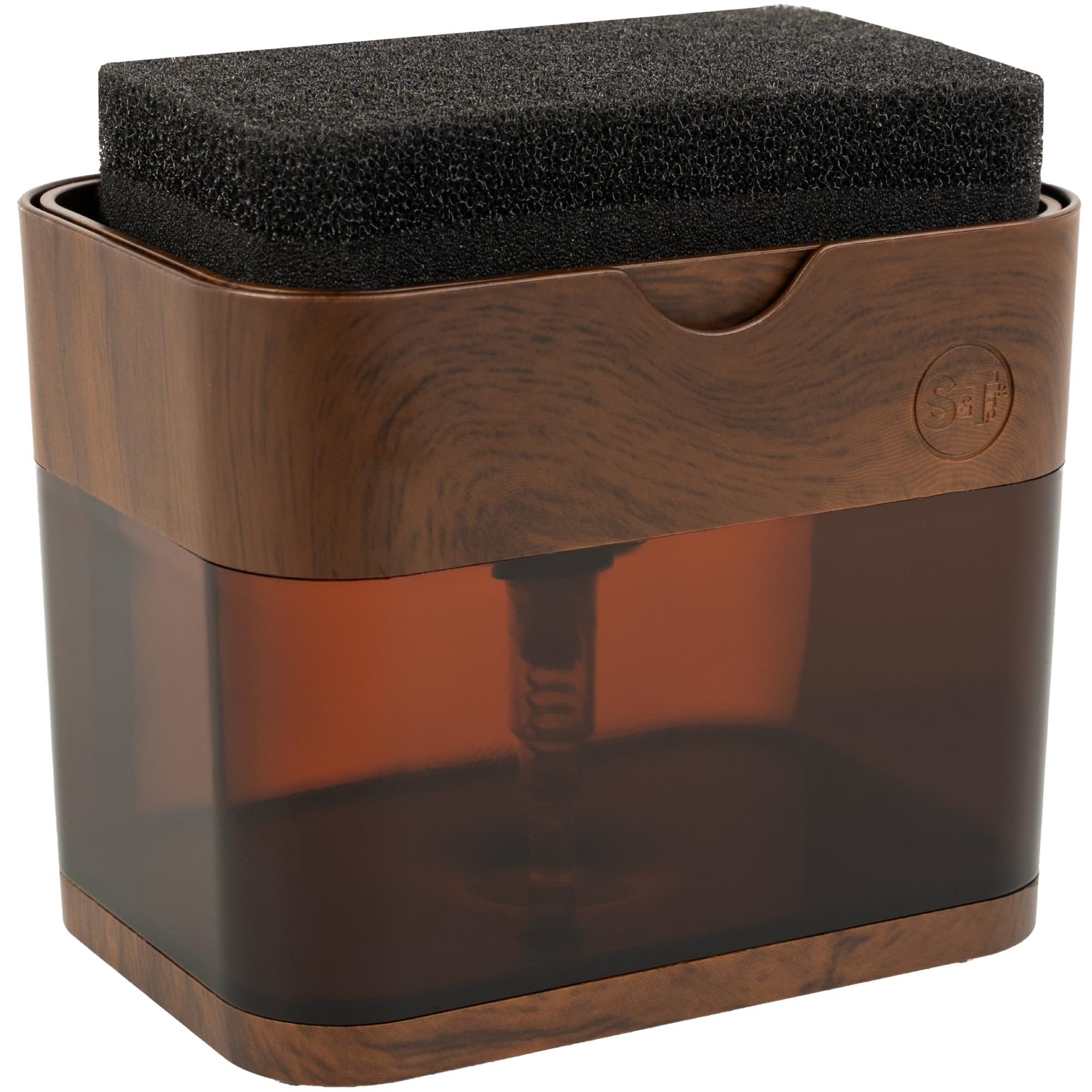 S&T INC. Dish Soap Dispenser and Sponge Holder for Kitchen Sink, Waterproof Labels and Sponge Inc... | Amazon (US)