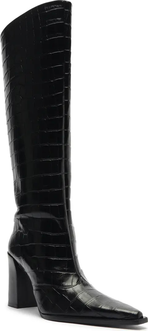 Schutz Raffaela Up Pointed Toe Knee High Boot (Women) | Nordstrom | Nordstrom