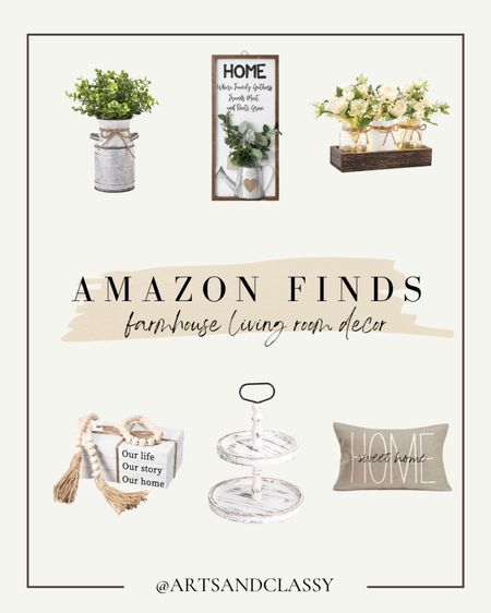 Farmhouse living room decor on a budget! These amazon home decor finds are perfect to make your house a home.

#LTKFind #LTKunder50 #LTKhome