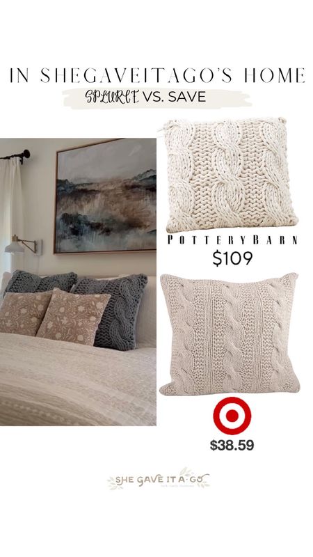 target vs. pottery barn pillow!! such a cute detail to add 

#LTKHome #LTKSeasonal