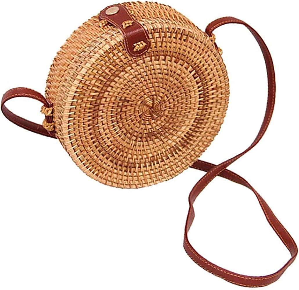 Rattan Bags for Women Straw Bag cute handbags Beach bag with Shoulder Straps Lined Boho Handbag | Amazon (US)