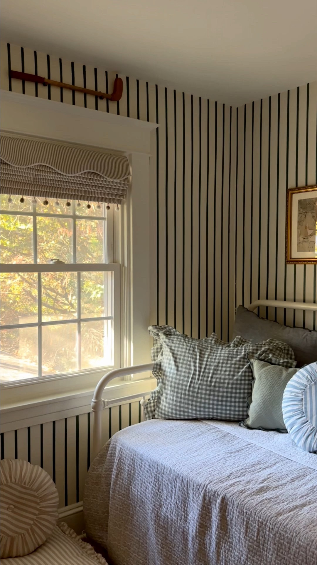 Too many stripes doesn’t exist in my book! @selectblinds is now offering 60% off sitewide with code MEG and this is such a fun style for a youth space. From the scallop, to the poms and many colorways, you’re set to simply make a statement. 

Comment SHOP for a link to this specific item and the entire room. DETAILS if you want to order below:

Premium Scalloped Roman Shades
Product Color: Earthstone Stripes
_
Size: 27 1/8” W x 44 3/4” H
_
_
Features: Mount Type - Inside | Install Type - Standard Installation | Lift Styles - Motorization | Remote Control - 5 Channel Remote | Fold Style - Pleated Fold | Liner - Standard Liner | Liner Color - White | Spacer Blocks - No

#playroomideas #playroomgoals #playroommakeover #romanshades #playroomdecor #vintageboyroom #boyroom #classichomedecor #classicstyle