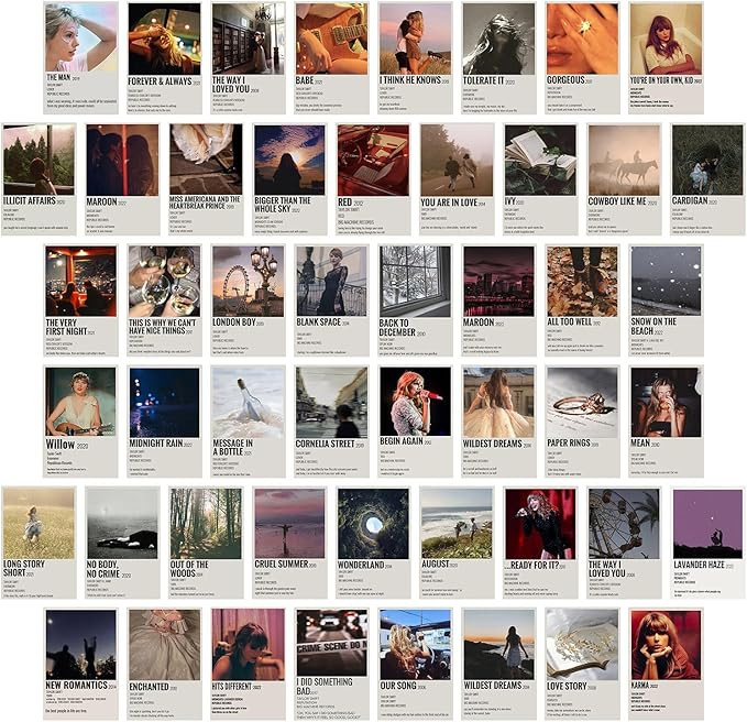 ZJNB Taylor Aesthetic Posters, Album Cover Inspired Wall Collage, Swift Gift Merch, Wall Decor Mu... | Amazon (US)