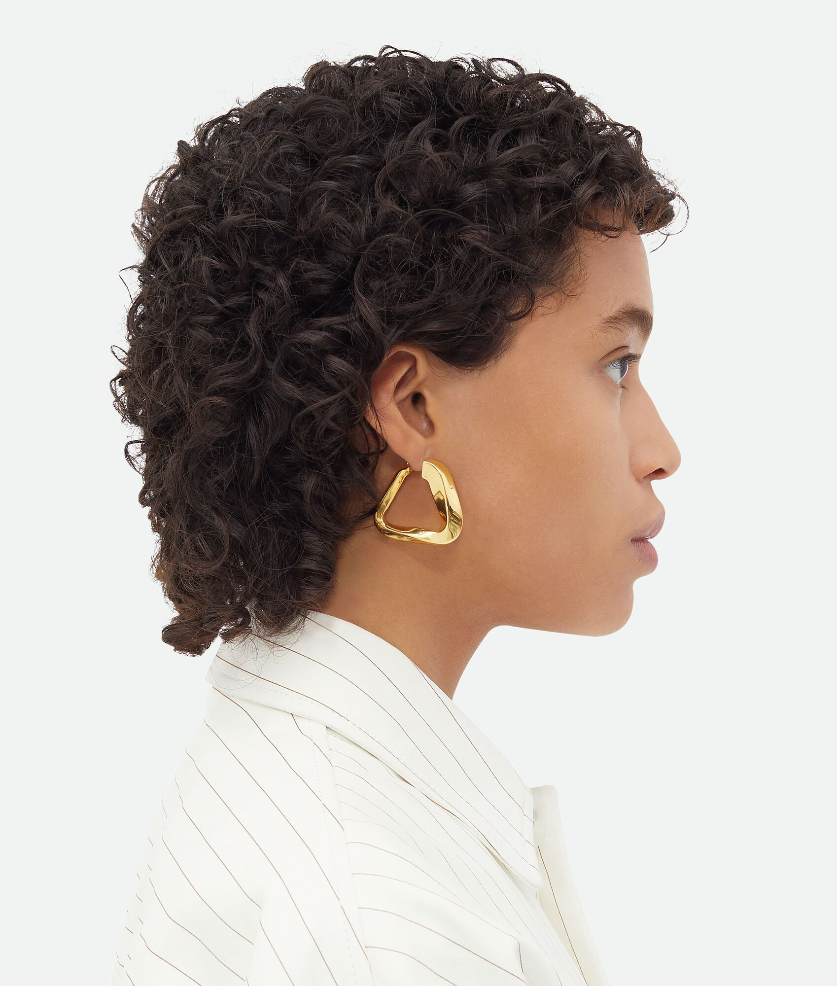 Large Twist Triangle Hoop Earrings | Bottega Veneta