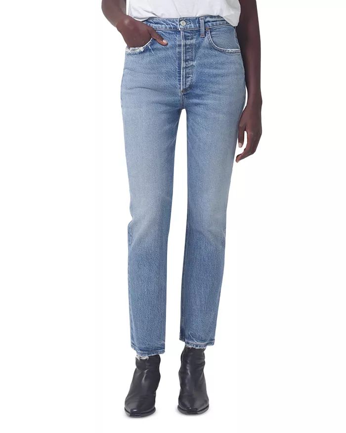 Riley High Rise Slim Jeans in Cove | Bloomingdale's (US)