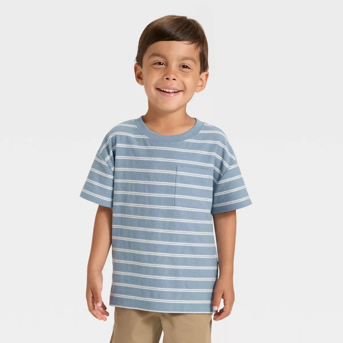 Toddler Boys' Short Sleeve Striped Jacquard T-Shirt - Cat & Jack™ | Target