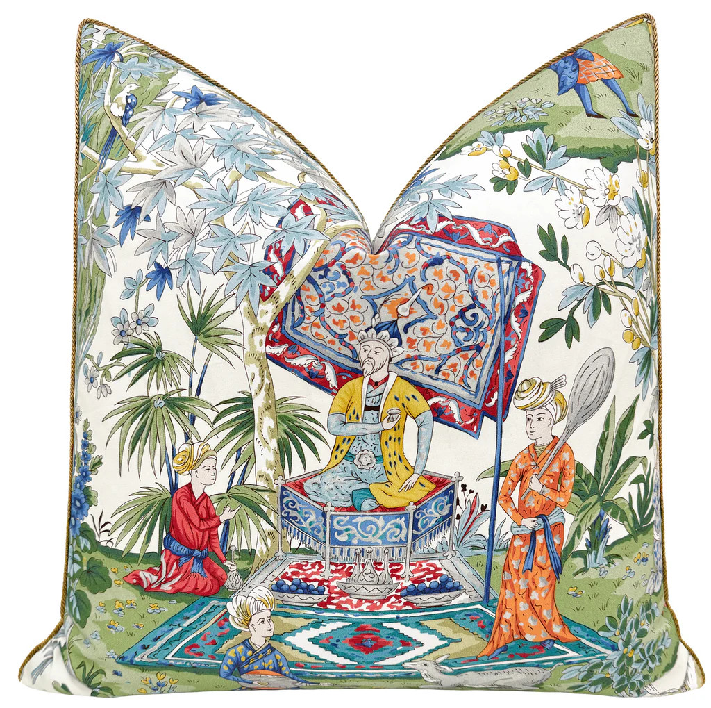 LODI GARDEN PRINT // IVORY WITH BRASS CORDING | BRUNSCHWIG &amp; FILS | LITTLE DESIGN COMPANY