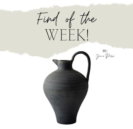 This STUNNING charcoal pitcher is currently on SALE! 🚨 This is a gorgeous statement piece that would look great styled by itself or with some stems in it! #ltkfind #ltksalealert #ltkstyletip #ltkhome #homedecor

#LTKsalealert #LTKhome #LTKstyletip