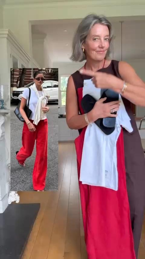 Recreating This Look On My 54 year old Size 14 body 

Wearing trousers size 14
Tee shirt size large

Uniqlo top/trousers size large


Pinterest outfit styling, red trousers, colourful outfit, it girl outfit, summer layering, early autumn fashion, high street style 

 

#LTKuk #LTKsummer #LTKstyletip