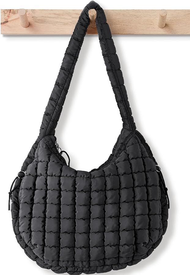 Puffer Tote Bag for Women Large Quilted Tote Bag Quilted Carryall Bag Soft Puffy Crossbody Bag Ho... | Amazon (US)