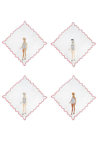 Barbie Cocktail Napkins Set Of 4 | Revolve Clothing (Global)