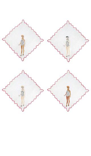 Barbie Cocktail Napkins Set Of 4 | Revolve Clothing (Global)