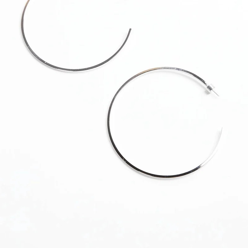 Eklexic Ultimate Hoops In Silver - Grey | Verishop