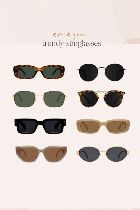 Trendy sunglasses from Amazon! 

#LTKfindsunder50 #LTKSeasonal #LTKsalealert