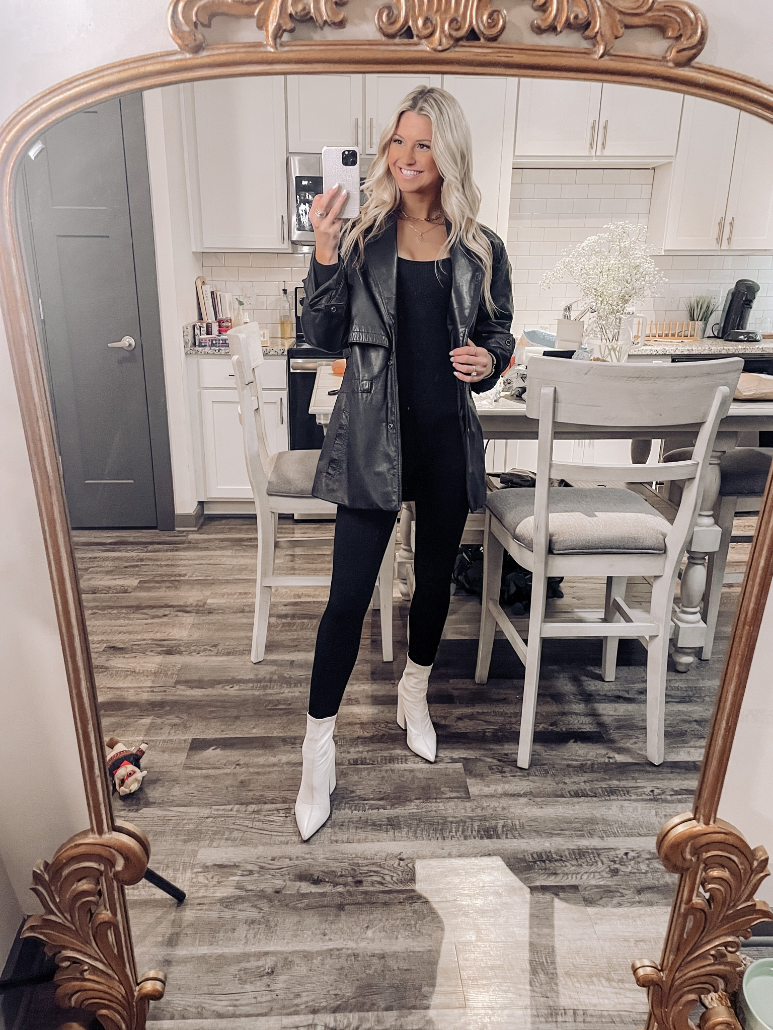 Definitely one of my new favorite outfits! #amazonfinds #whiteheels #whitebooties #leatherjacket #valentinesday #vacationoutfits #valentines #jumpsuit #work #sale #white #asos #whitefox #madewell #chainnecklace #electricpicks #kendrascott

#LTKU #LTKFind #LTKbeauty #LTKfit #LTKstyletip #LTKshoecrush