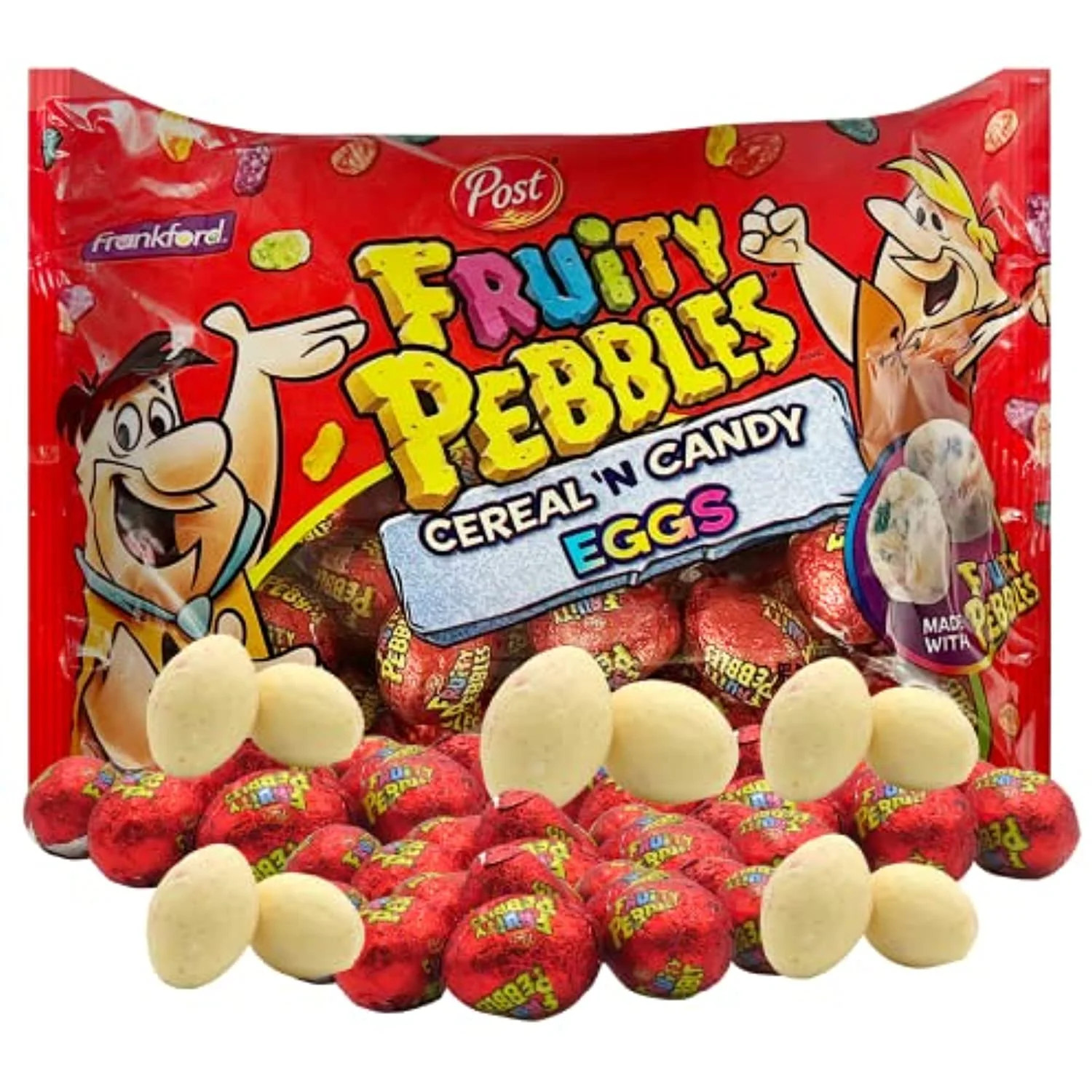 Solid White Chocolate Eggs Filled With Fruity Pebbles Cereal, Individually Wrapped Shareable Choc... | Walmart (US)
