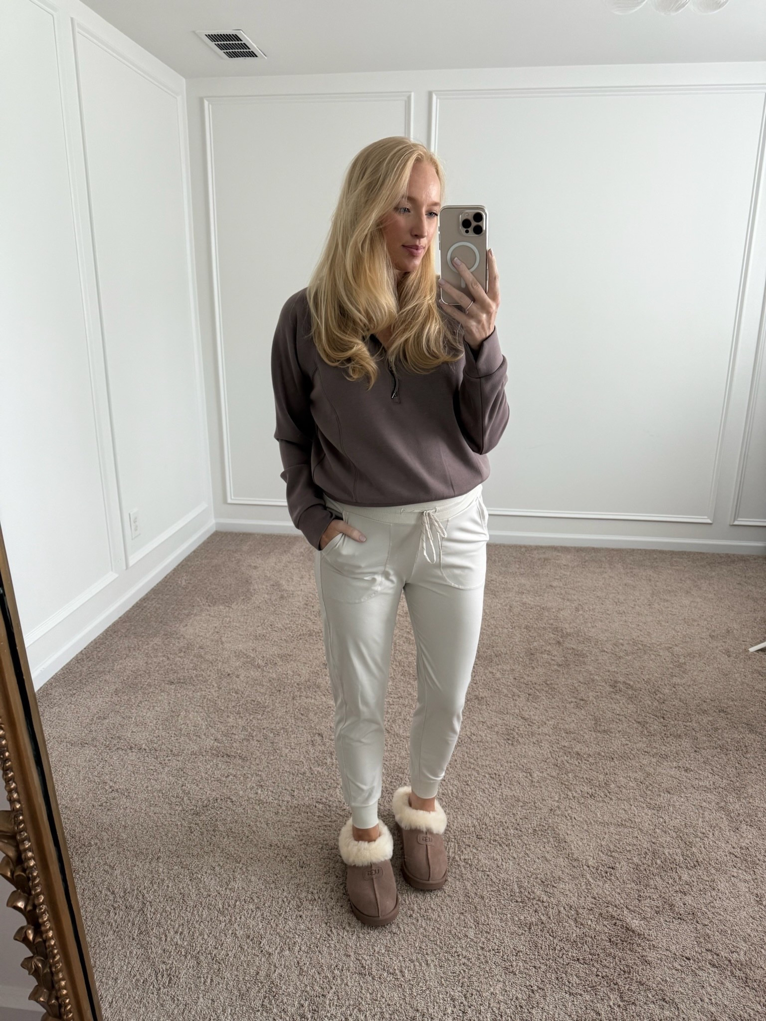 Here for all the comfy athleisure in this year’s Nordstrom anniversary sale! I paired my favorite Spanx air essentials pullover with the softest joggers and Ugg slippers. Wearing size small in the top and medium in the joggers. Nsale finds // Athleisure // loungewear // comfortable outfits // bump friendly outfits // post partum outfits

#LTKSaleAlert #LTKSeasonal #LTKBump