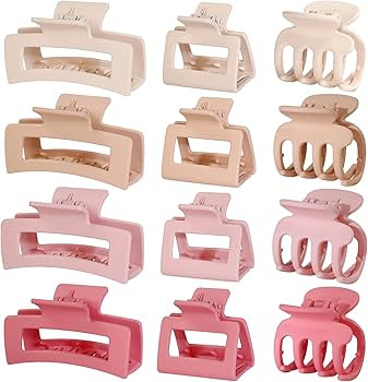 3 Styles Hair Clips for Women Small Medium Big Claw Clips for Thin Thick Hair 12 Pcs Hair Claw Cl... | Amazon (US)