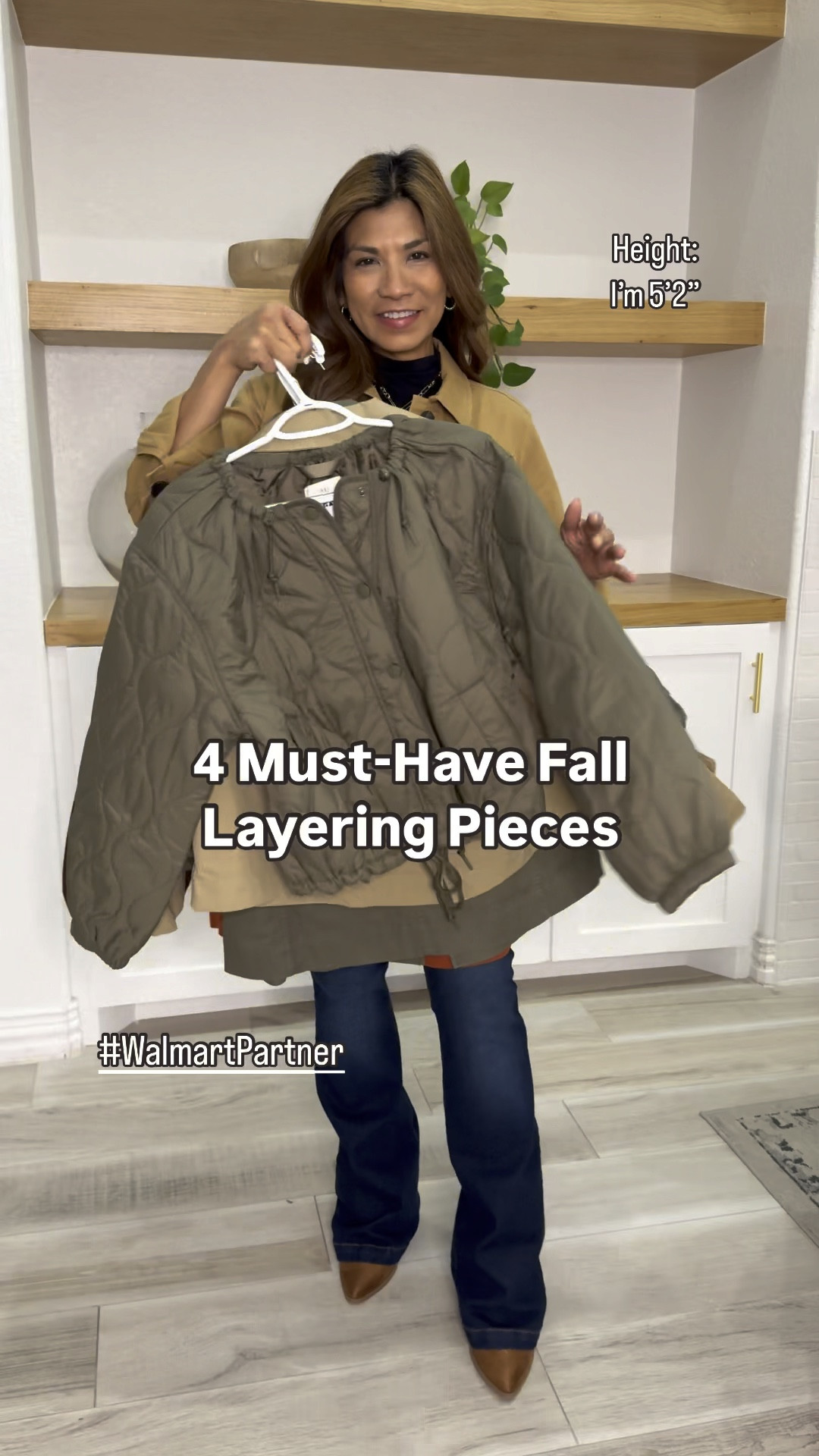 Must have layering pieces for fall.
Short trench coat in XS(oversized fit).
Utility jacket in Xs(oversized fit).
Cardigan in smalls
Quilted jacket in XS(loose fit).
Jeans in size 2 tts. I’m 5’2” so I need to wear heels with these jeans. They fit amazing! 
Boots fit tts.

#walmartpartner
#walmartfashion
@Walmartfashion
@walmart

Fashion over 40, fall outfits, fall fashion, fashion over 50, midlife fashion, petite fashion.

#LTKActive #LTKFindsUnder50 #LTKOver40