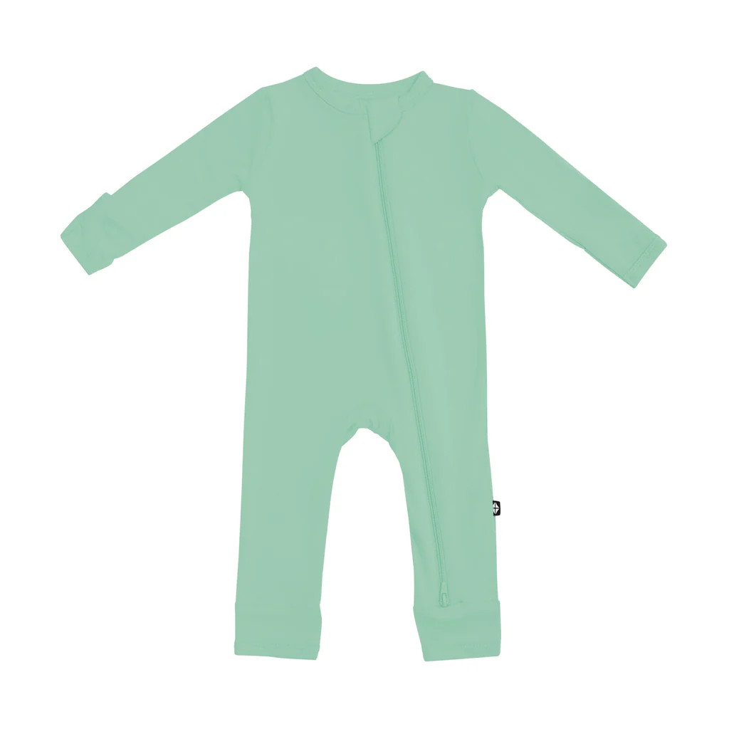 Zippered Romper in Wasabi | Kyte Baby