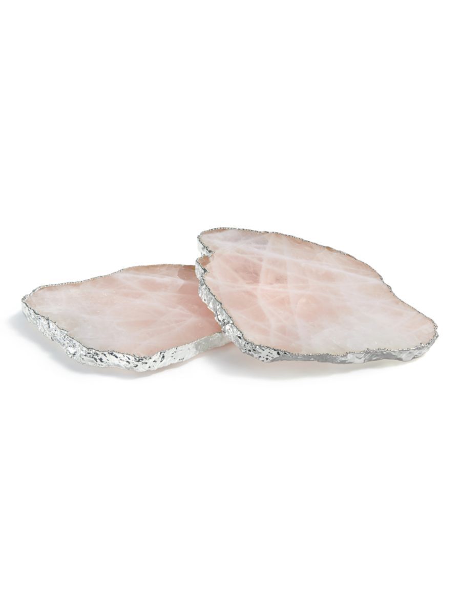 ANNA New York Two-Piece Kivita Rose Quartz Coasters | Saks Fifth Avenue