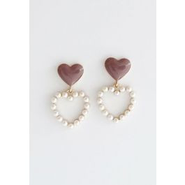 Double Hearts Drop Earrings | Chicwish