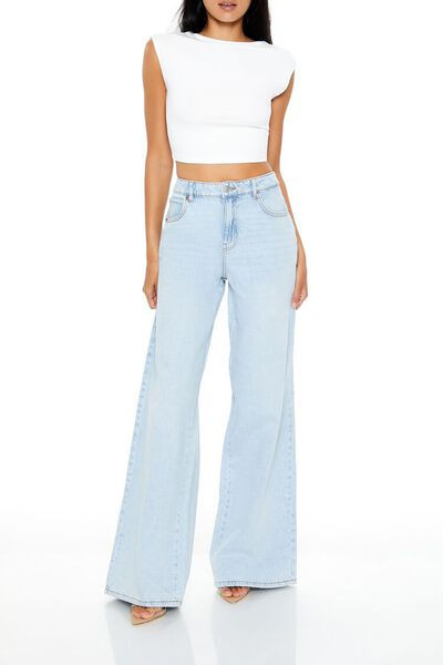 Mid-Rise Baggy Wide-Leg Jeans | Forever 21